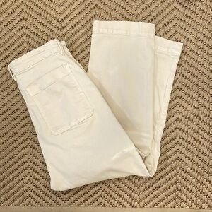 Everlane - Wide Legged Straight Denim Jeans - Cream Neutral - 12